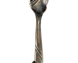 Navajo Kenneth Begay White Hogan Sterling Silver Native American Salt Spoon