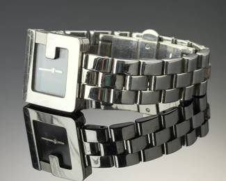 Vintage Gucci 3600L G-Watch Stainless Steel Black Dial Swiss Ladies Watch