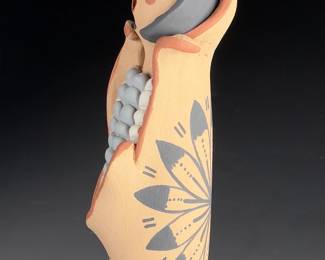 Jemez Pueblo Corn Maiden Pottery Figure by Cindy Fragua - Signed Native Art