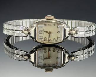 Vintage Hamilton 14K Gold Filled Ladies Cocktail Watch, 17 Jewel, Cal. 721