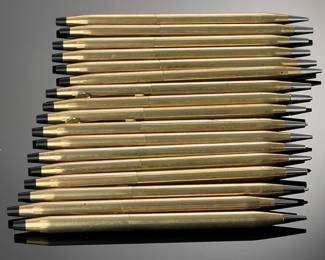 Lot of 17 Vintage Cross 10K & 12K Gold Filled Ballpoint Pens & Pencils