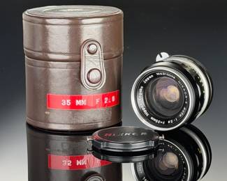 Nikon Nikkor-S Auto 35mm f/2.8 Vintage F Mount Lens with Case & Cap