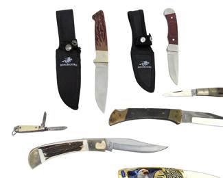 Vintage Knife Lot of 7: Solingen Germany, Winchester, Frost Cutlery, Ideal