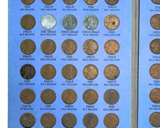 Lincoln Head Cent Penny Collection 1941-Present, Whitman No. 9030, Partial Fill
