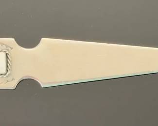 Vintage Native American Silver Turquoise Coral MOP Inlay Letter Opener 6.25"