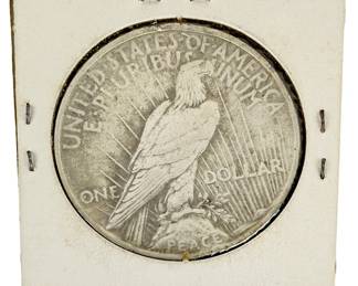 1924 Peace Dollar Coin, 90% Silver, Uncirculated Appearance, Historic US Mint