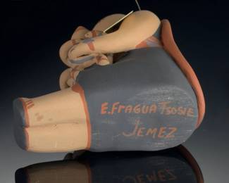 Emily Fragua Tsosie Jemez Pueblo Storyteller Turtle Pottery Figurine