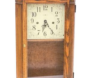 Howard Miller Oak Wall Clock 612 Cabinet German Movement 341-020 AS-IS