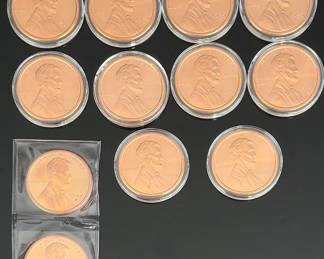 12x Golden State Mint .999 Fine One Ounce Copper Rounds - Lincoln Penny Design