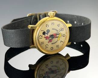 Vintage Disney Watch Lot: Bradley Mickey & Minnie, Seiko Quartz Mickey (3 Pcs)