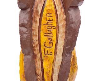 Frank Gallagher Signed Carved Wood Cigar Store Indian Folk Art Figure