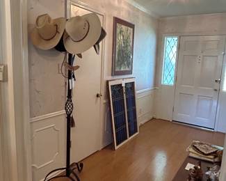 Vintage cowboy hats; early 1900’s church stained glass window