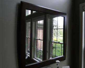 Large wooden framed mirror