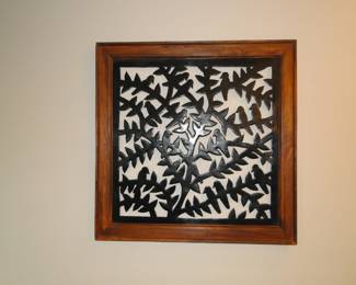 Nice framed metal art piece with images of the birds. The Birds. That movie messed up thousands of people