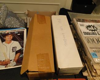 1984 and 1985 Topp's Sports cards collection, each in their own boxes