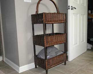 Wicker storage basket, for towels, or other items that need storage