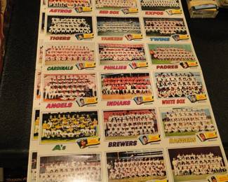 Uncut sports cards