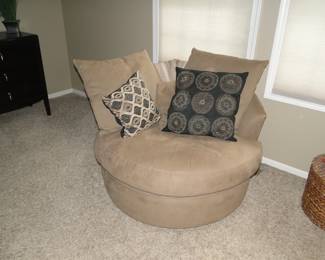 Large round comfortable reading chair