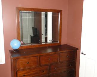 Dresser with matching mirror
