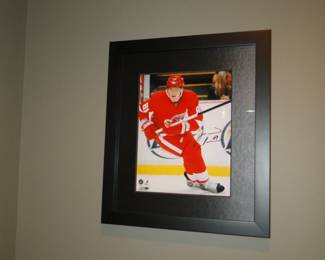 Framed and autographed Red Wing Photo