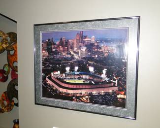 Framed Tiger Stadium artwork