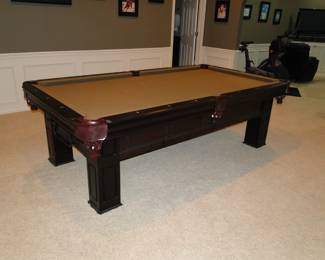 Three piece slate pool table