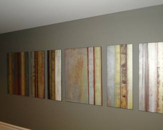 Five piece panel wall art