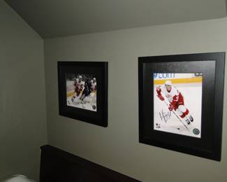 Larger framed and autographed Red Wings photos