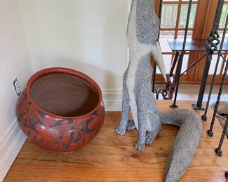 Alonzo Jiminez howling coyote sculpture