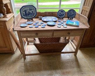 Blue and white pottery