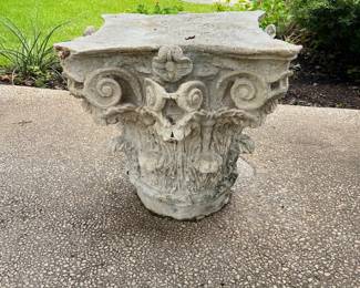 concrete garden column top/table base