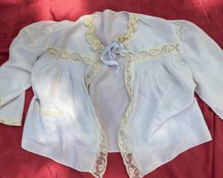 Vintage 1940s rayon bed jacket