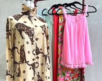 1960s lounge wear and dressing gowns in bright colors and fun prints