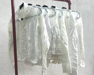 Edwardian white cotton shirtwaists