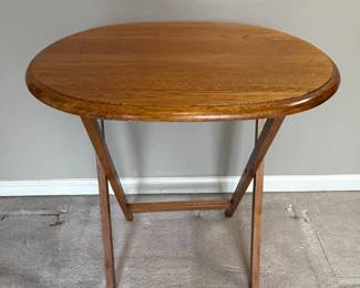 Vintage Oval Folding Card Table