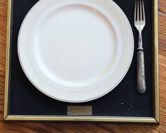 RMS Queen Mary Display Plate and Fork