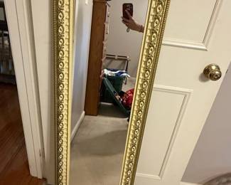 Ornate Gilt Wood Frame FullLength Mirror Syroco Style
