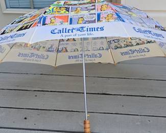 Vintage Caller Times Comic Strip Umbrella second image
