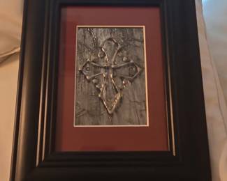 Lines by Lexi Celtic Cross Framed Metal Art