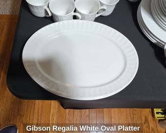 Gibson Regalia White Oval Platter
