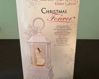 Christmas Forever . Heavenly Angel Dove Glitter Lantern