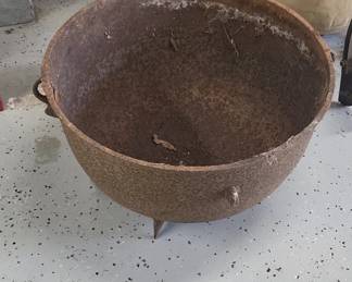 Antique Cast Iron Cauldron Pot with Legs