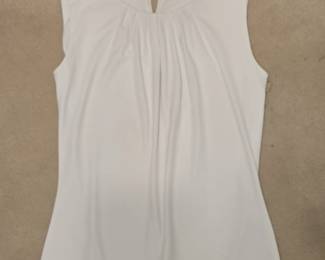 Calvin Klein Pleated Neck Sleeveless Blouse