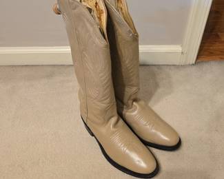 Womens Tan Leather Cowboy Boots Size