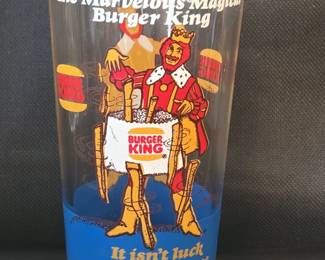 Burger King The Marvelous Magical King French Fries Glass