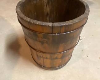 Antique Wooden Water Bucket