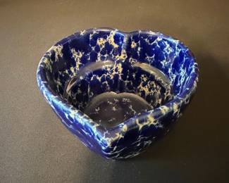 Bennington Potters Blue Agate HeartShaped Bowl