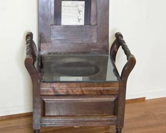 Antique Chamber Pot Commode Chair