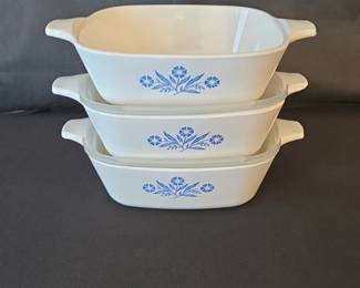 CorningWare Blue Cornflower Casserole Dishes