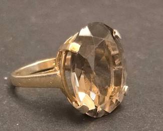 14k Gold Citrine Ring